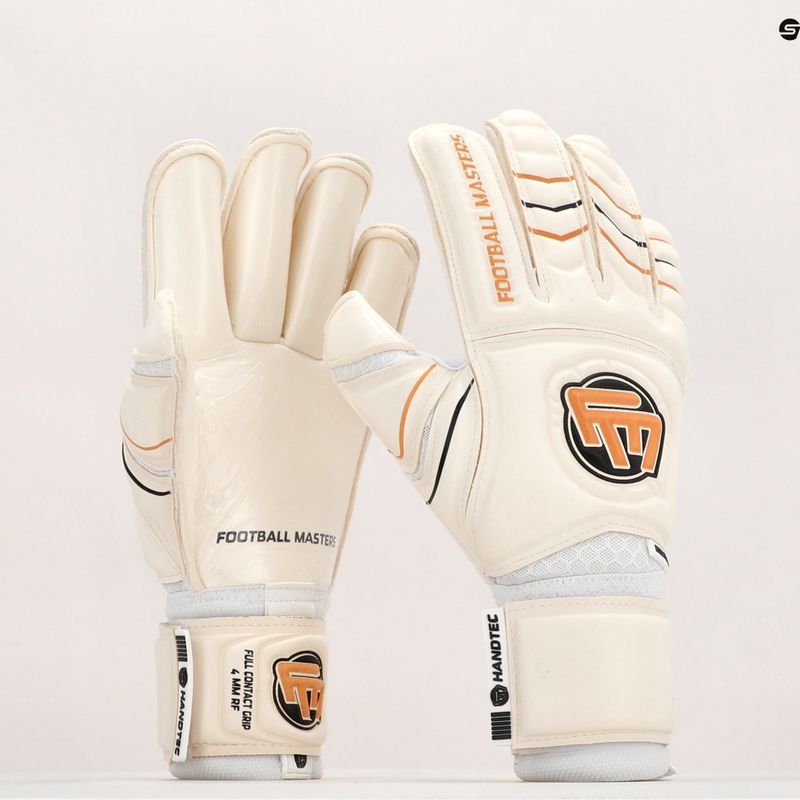 Guanti da portiere Football Masters Full Contact RF v4.0 bianco/oro 5