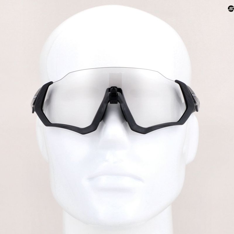Occhiali da sole Oakley Flight Jacket acciaio/chiaro/nero fotocromatico 7