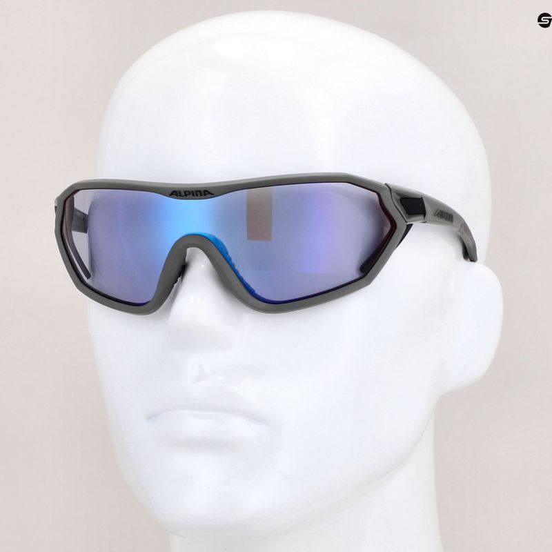 Occhiali da sole Alpina S-Way VM grigio luna opaco/blu specchiato 7