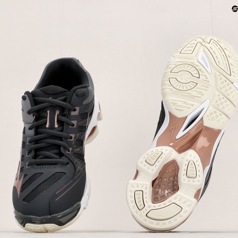 Scarpe da pallavolo donna Mizuno Wave Voltage Ebony/Rose/Quiet Shade V1GC216035 13