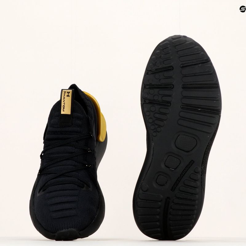 Under Armour Hovr Phantom 3 Mtlc Uomo scarpe da corsa nero/nero/oro metallico 11