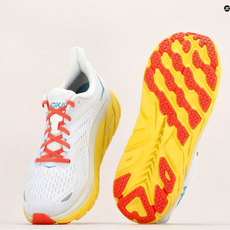Scarpe da corsa da uomo HOKA Clifton 8 Wide blanc de blanc/illuminante 17