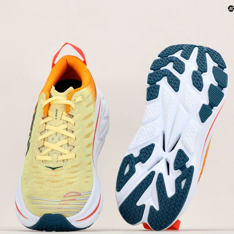 HOKA Bondi X bianco/primavera scarpe da corsa da uomo 12