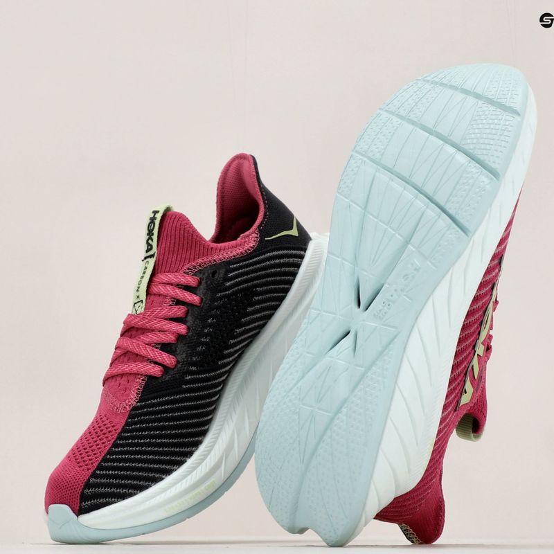 Scarpe da corsa da donna HOKA Carbon X 3 festival fucsia/nero 14