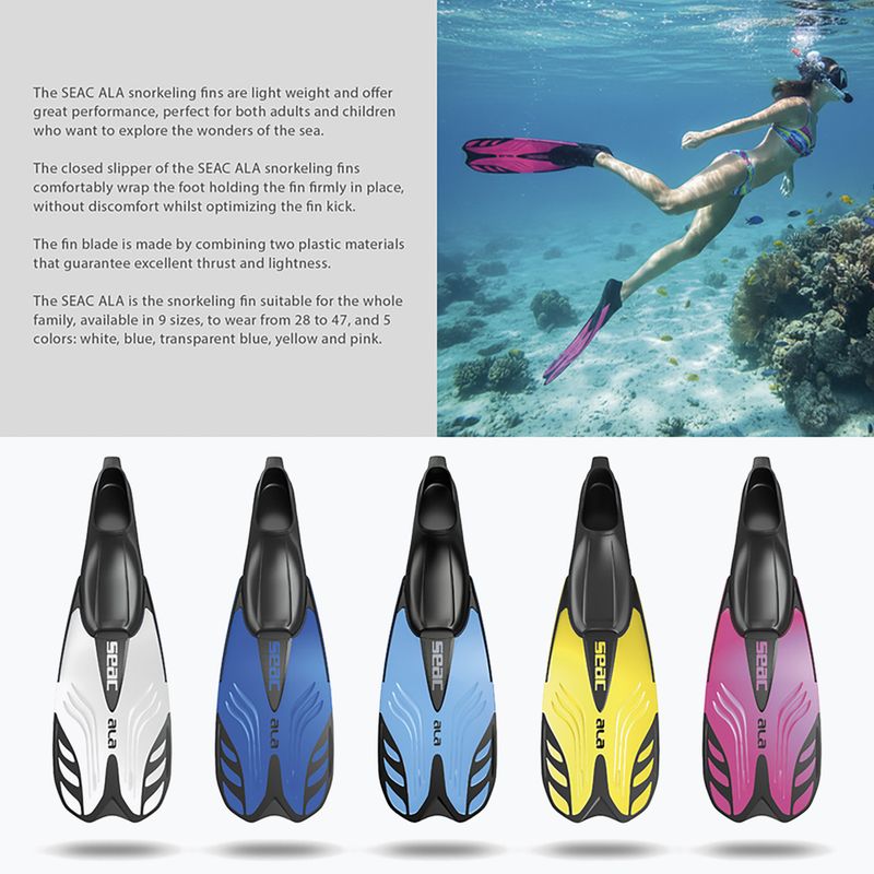 Pinne da snorkeling SEAC Ala white 6