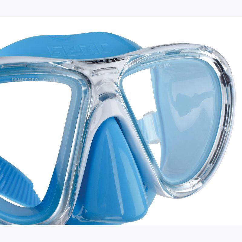 Maschera da snorkeling SEAC Procida blu chiaro per bambini 6