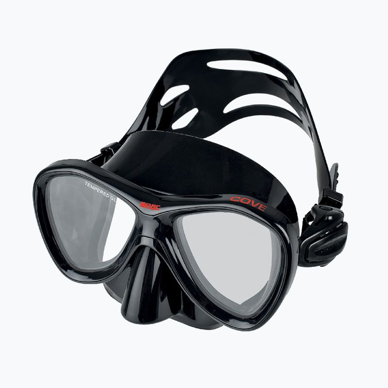 Maschera subacquea SEAC Cove black/red 3