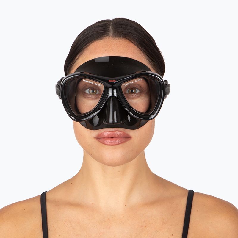 Maschera subacquea SEAC Cove black/red 5