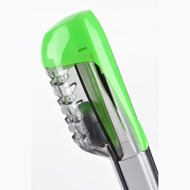 Maschera integrale SEAC Magica grigio chiaro/verde lime per lo snorkeling 6