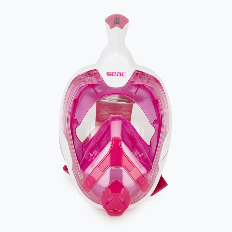 Maschera integrale per snorkeling SEAC Magica white/pink 2