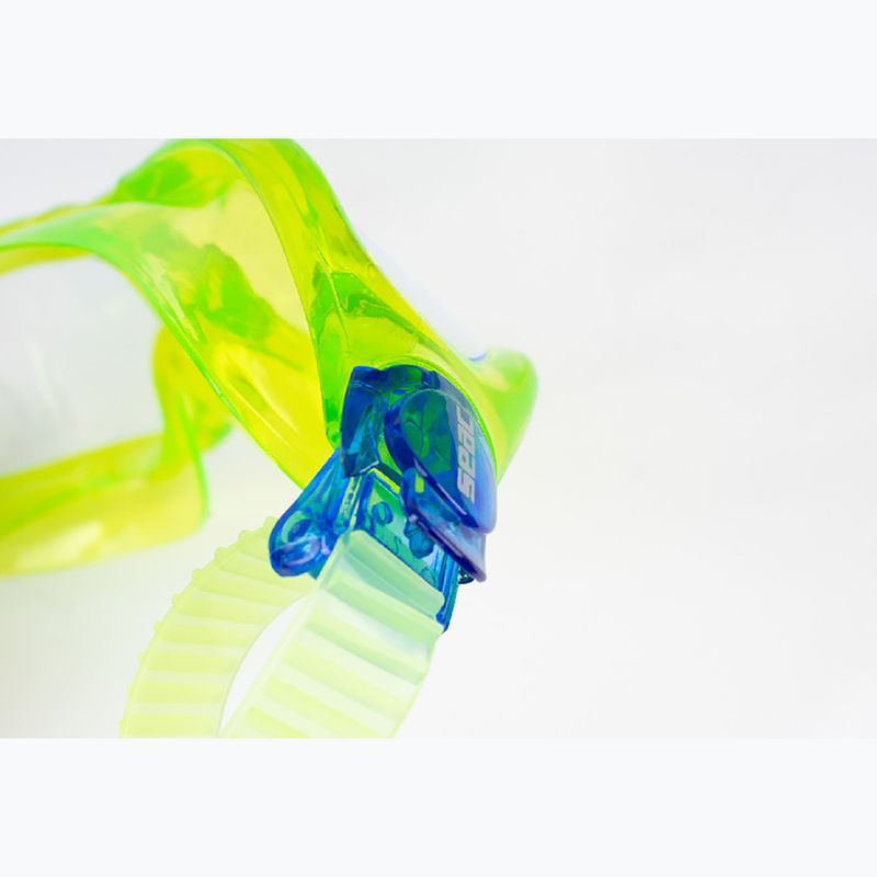 Maschera da nuoto per bambini SEAC Matt matt lime/clear 4