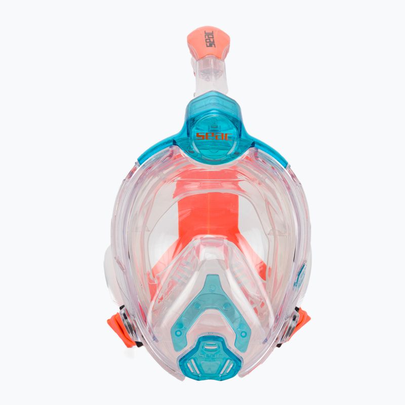 SEAC Libera acquamarina/arancio maschera integrale per bambini per lo snorkeling 2