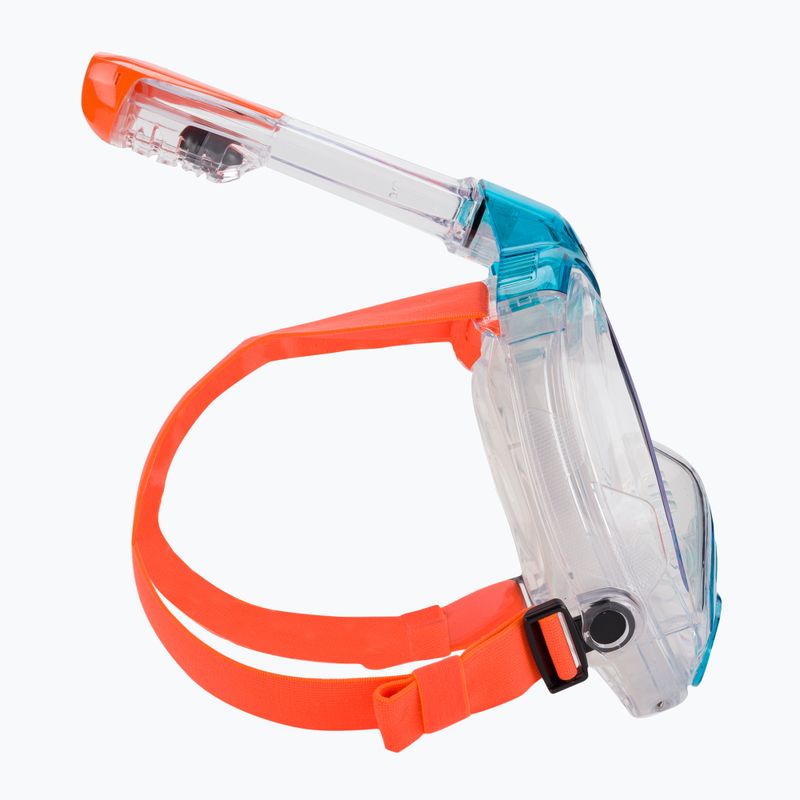 SEAC Libera acquamarina/arancio maschera integrale per bambini per lo snorkeling 3