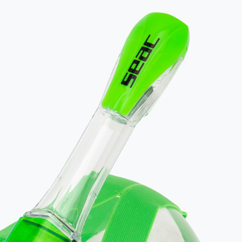 Maschera facciale integrale da snorkeling per bambini SEAC Libera lime transparent/lime 5