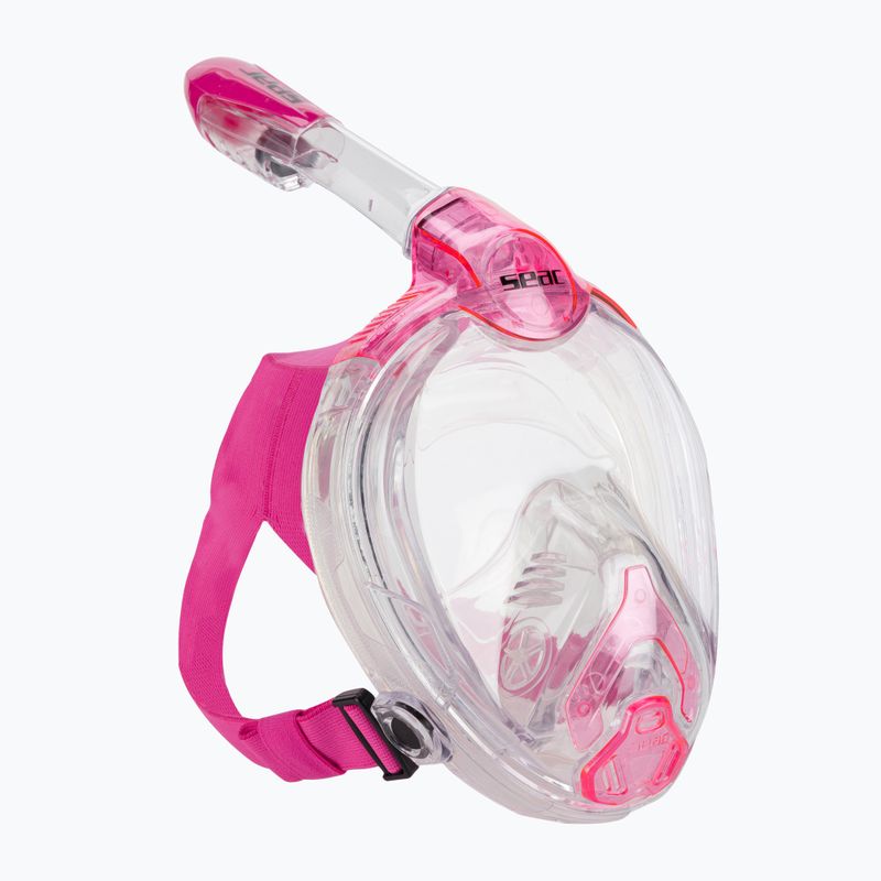 Maschera integrale per bambini SEAC Libera rosa transp./rosa per lo snorkeling