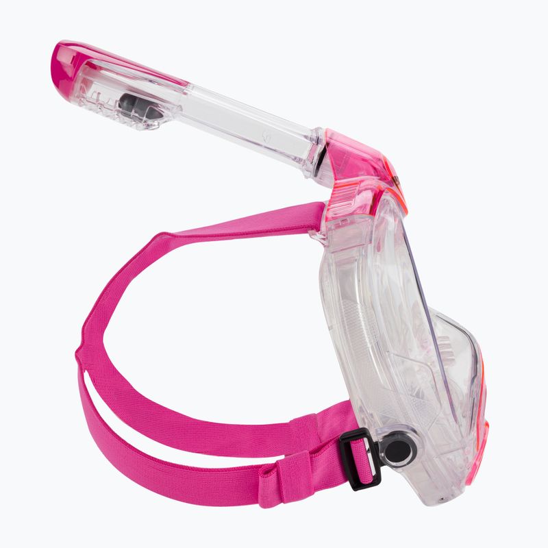 Maschera integrale per bambini SEAC Libera rosa transp./rosa per lo snorkeling 3