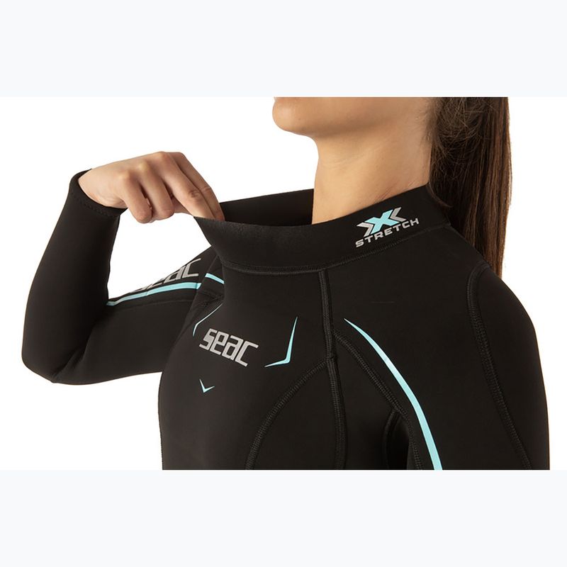 Muta subacquea da donna SEAC Feel-S 3 mm black/light blue 5