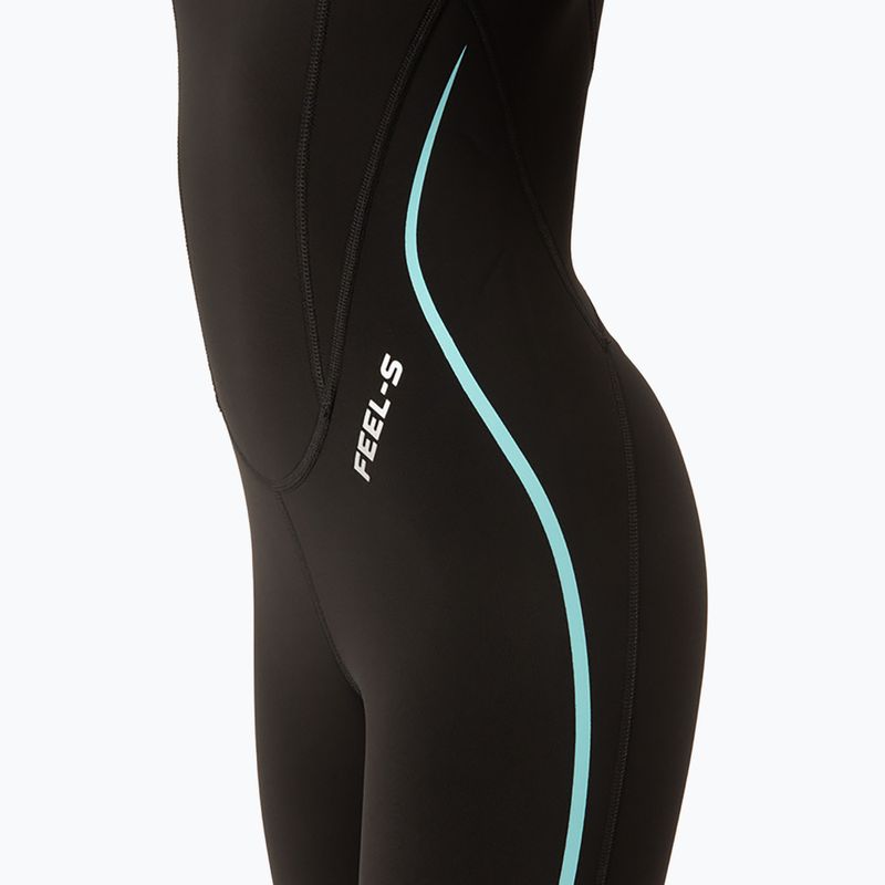 Muta subacquea da donna SEAC Feel-S 3 mm black/light blue 7