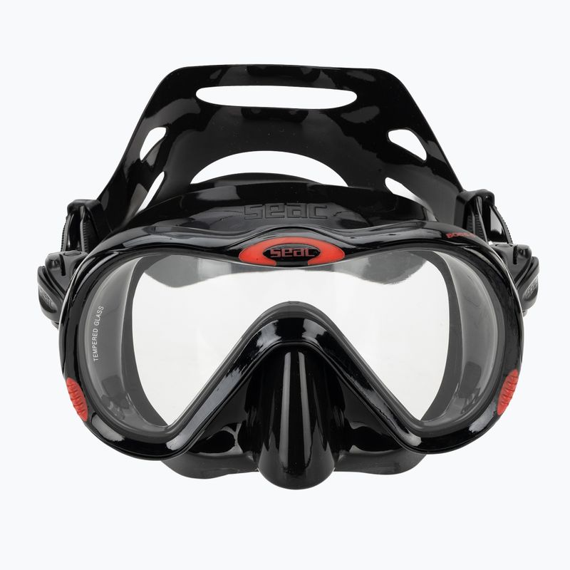Maschera da snorkeling Seac Boss black/red 2