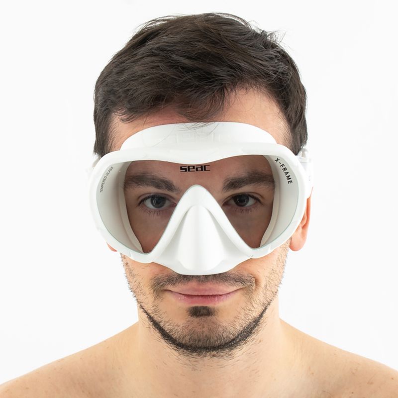 Maschera subacquea SEAC X-Frame white 8
