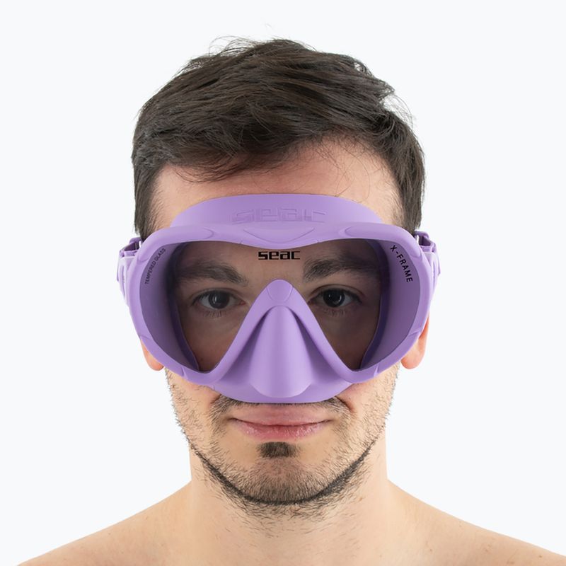 Maschera subacquea SEAC X-Frame lilac 7