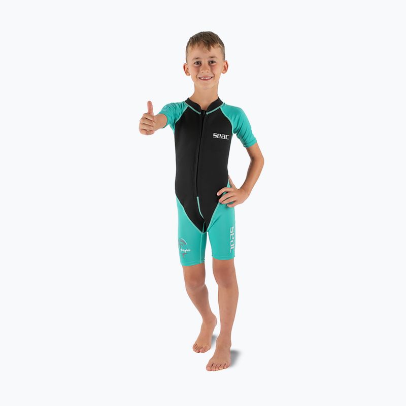 Muta da nuoto bambino SEAC Dolphin Shorty 1,5 mm black/tiffany 3