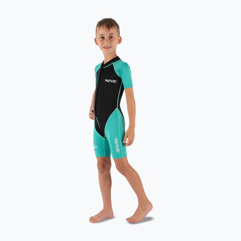Muta da nuoto bambino SEAC Dolphin Shorty 1,5 mm black/tiffany 4