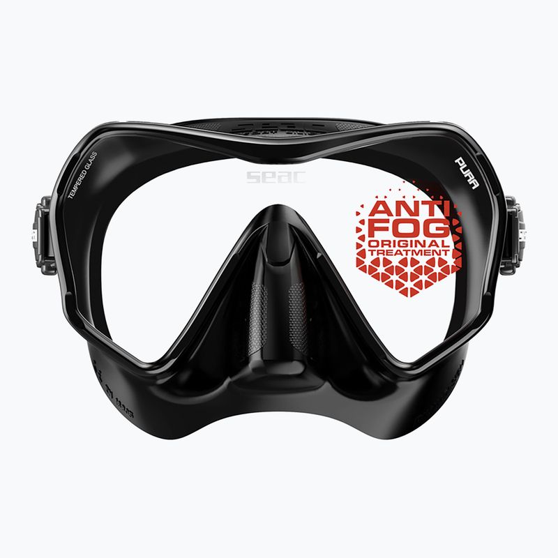 Maschera subacquea SEAC Pura Antifog black 4