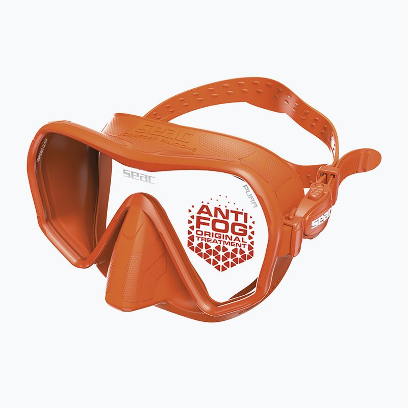 Maschera subacquea SEAC Pura Antifog orange 2