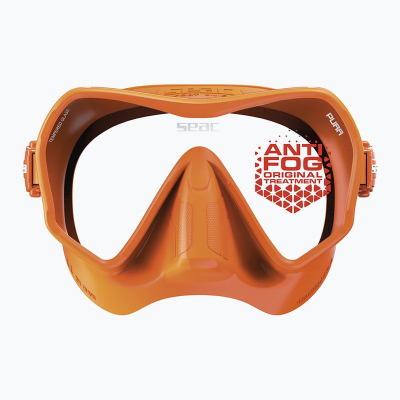Maschera subacquea SEAC Pura Antifog orange 4