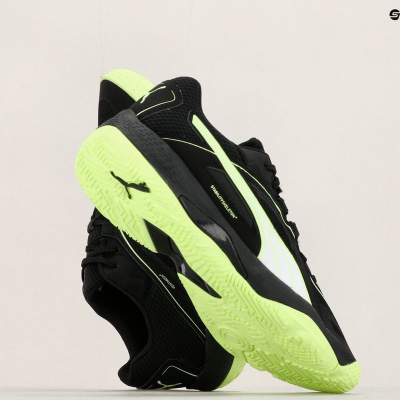 Scarpe da pallamano da uomo PUMA Solarstrike II puma nero/puma bianco/fizzy light 14