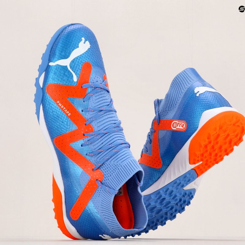 PUMA Future Ultimate Cage blu glimmer/puma bianco/ultra arancione scarpe da calcio da uomo 11
