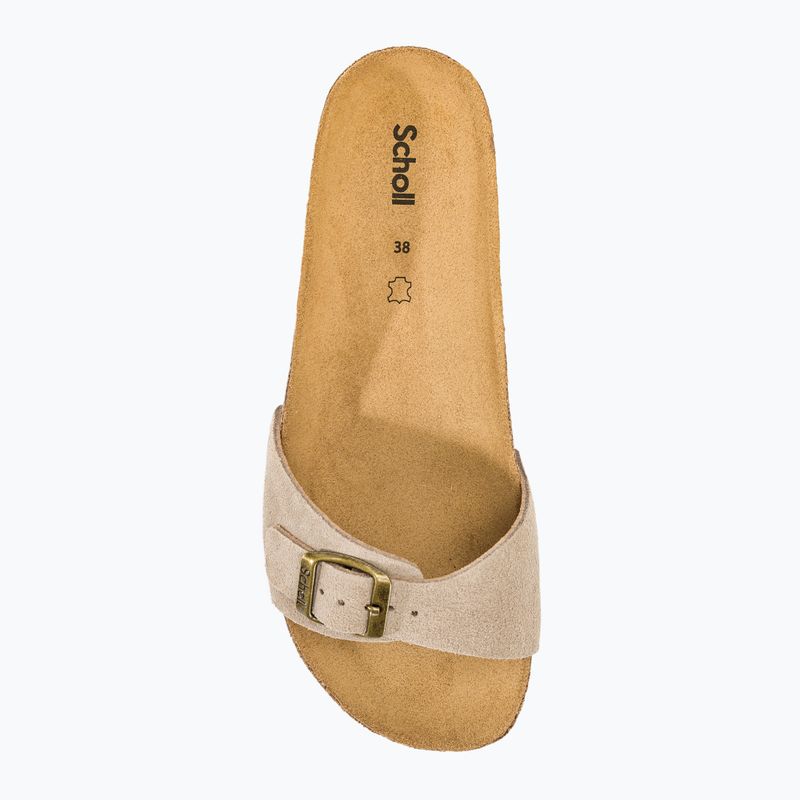 Scholl Estelle Sue infradito da donna beige scuro 5