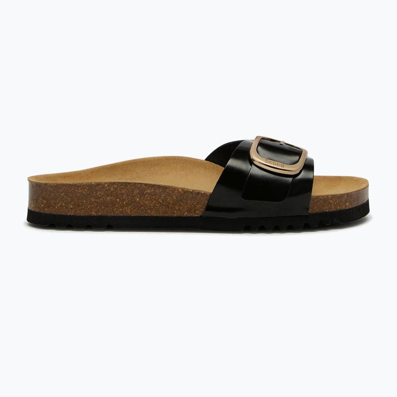 Scholl Kathleen in pelle stampata infradito da donna nero
