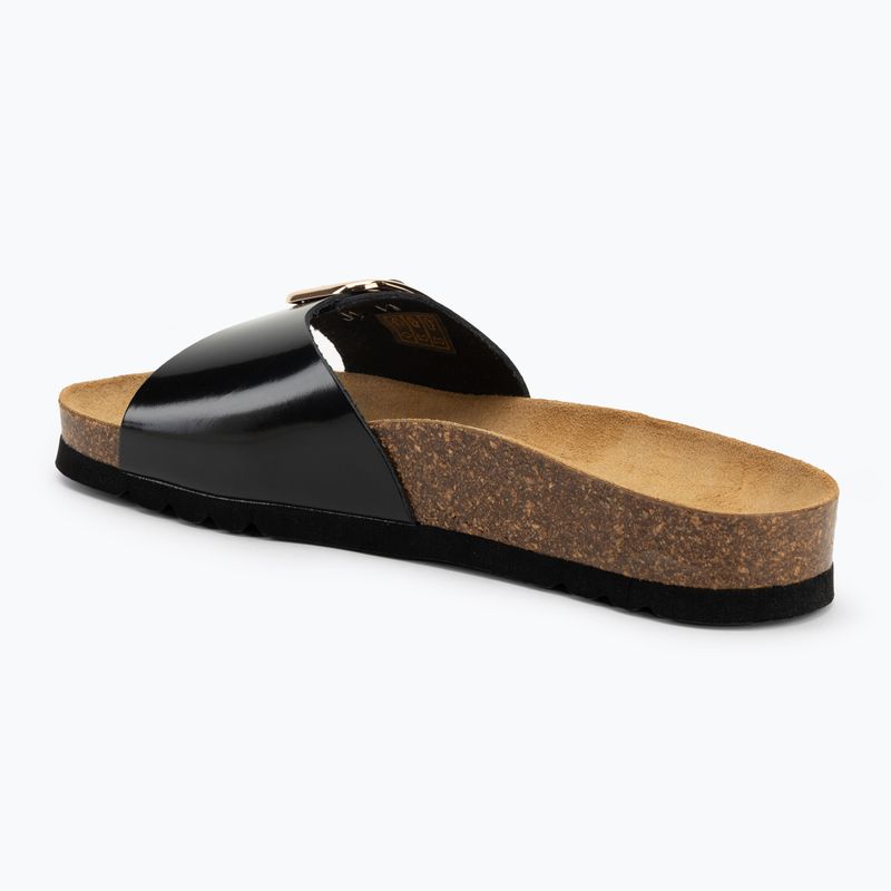 Scholl Kathleen in pelle stampata infradito da donna nero 3