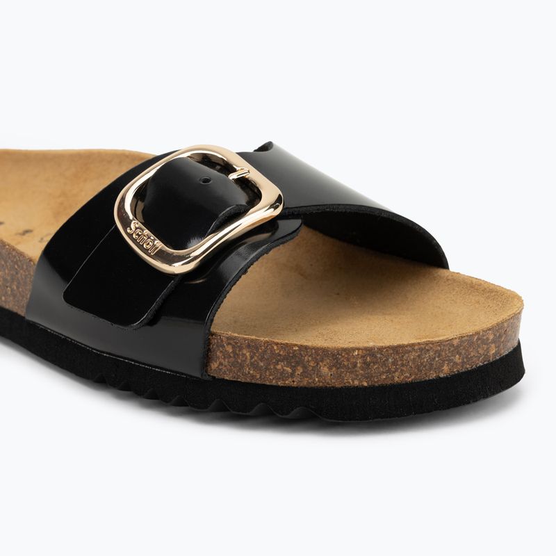 Scholl Kathleen in pelle stampata infradito da donna nero 7