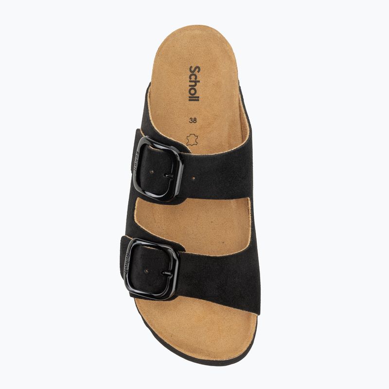 Scholl Lucie Suede infradito da donna nero 5