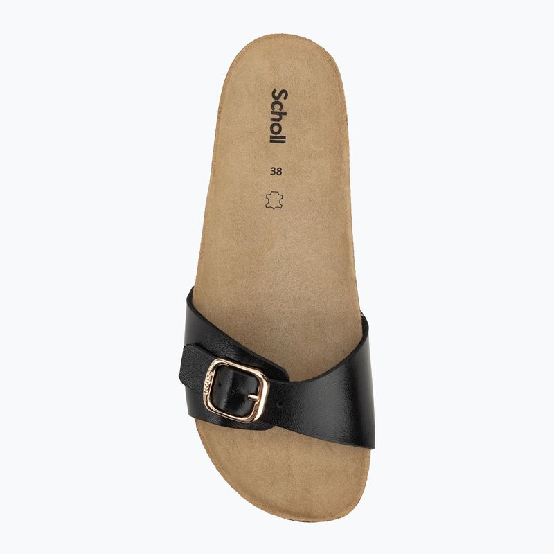 Scholl Estelle Laminated nero infradito da donna 5