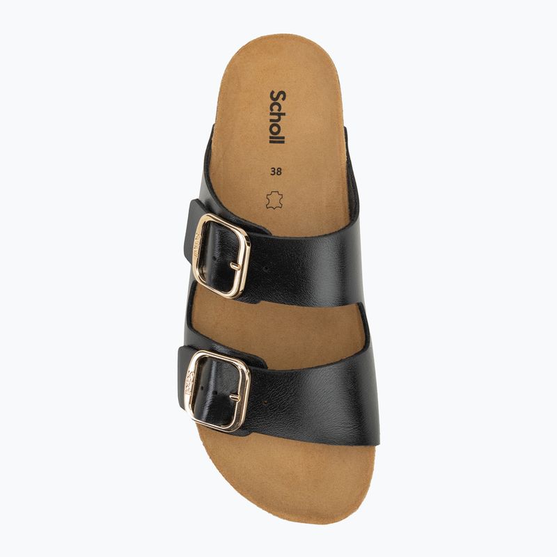 Infradito donna Scholl Josephine Nero laminato 5