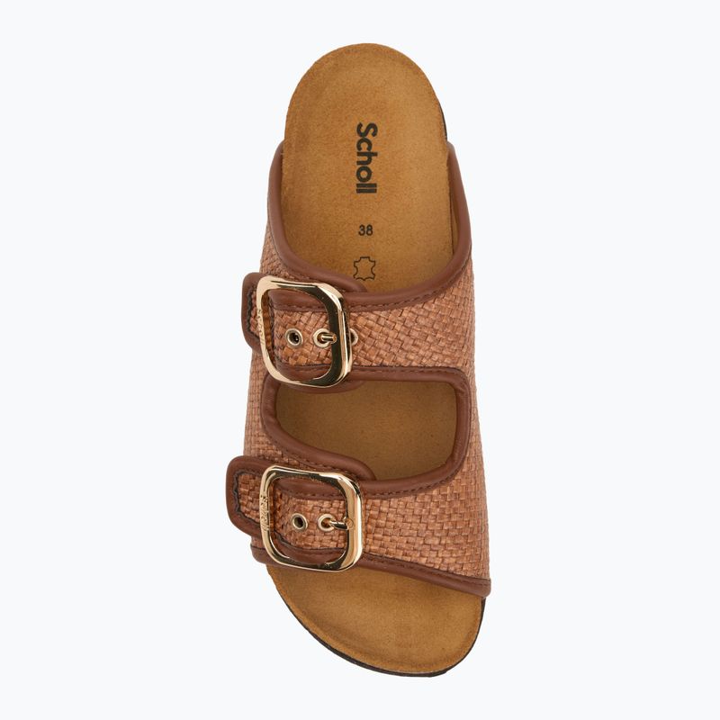 Scholl Noelle Raffia infradito donna cognac 5