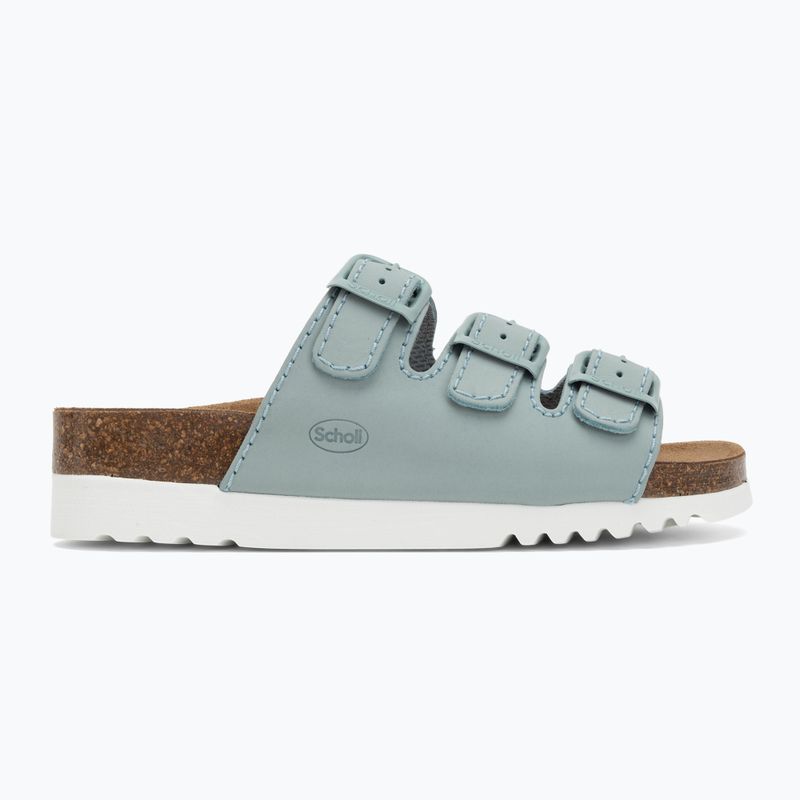 Scholl Rio Wedge Ad Med infradito da donna blu chiaro 2