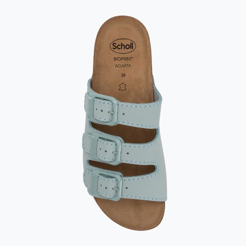 Scholl Rio Wedge Ad Med infradito da donna blu chiaro 5