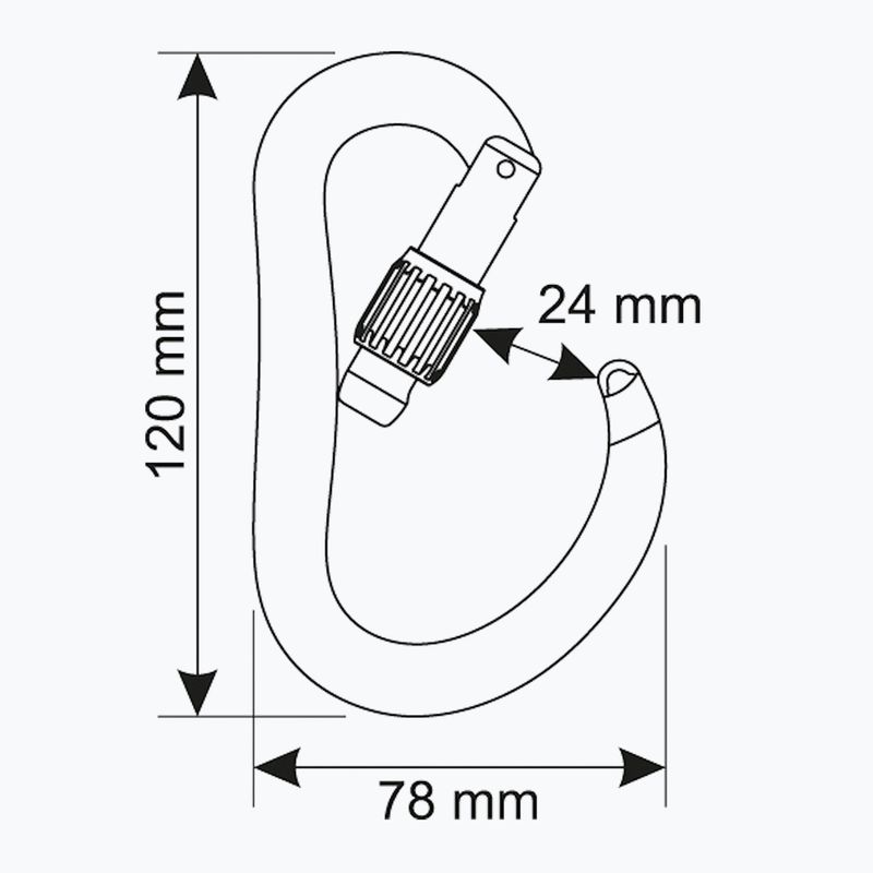 Moschettone da arrampicata CAMP Atom Lock gun metal 3