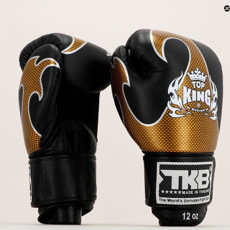 Guanti da boxe Top King Muay Thai Empower nero/oro 7