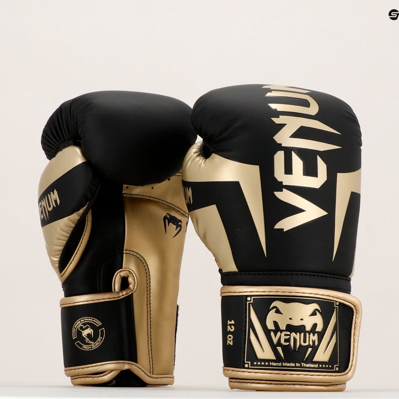 Guantoni da boxe Venum Elite nero/oro 10