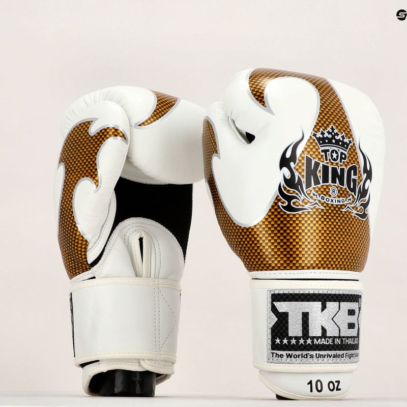 Top King Muay Thai Empower guanti da boxe bianchi 7