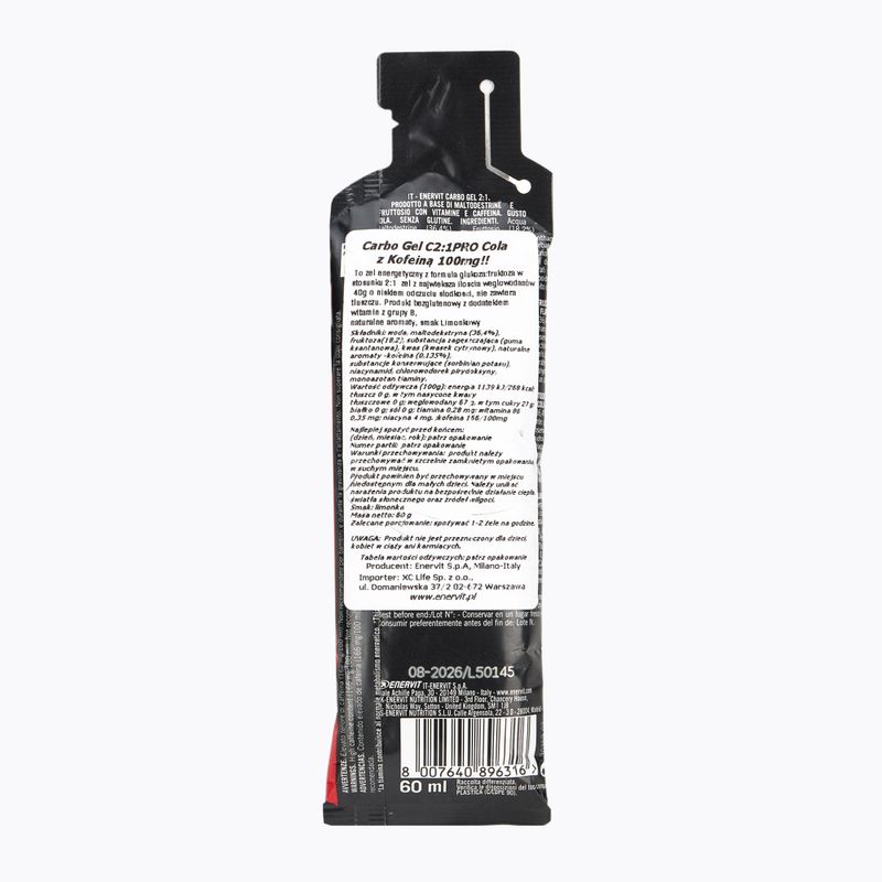 Enervit C2:1 Carbo Gel 60 ml cola con caffeina 2