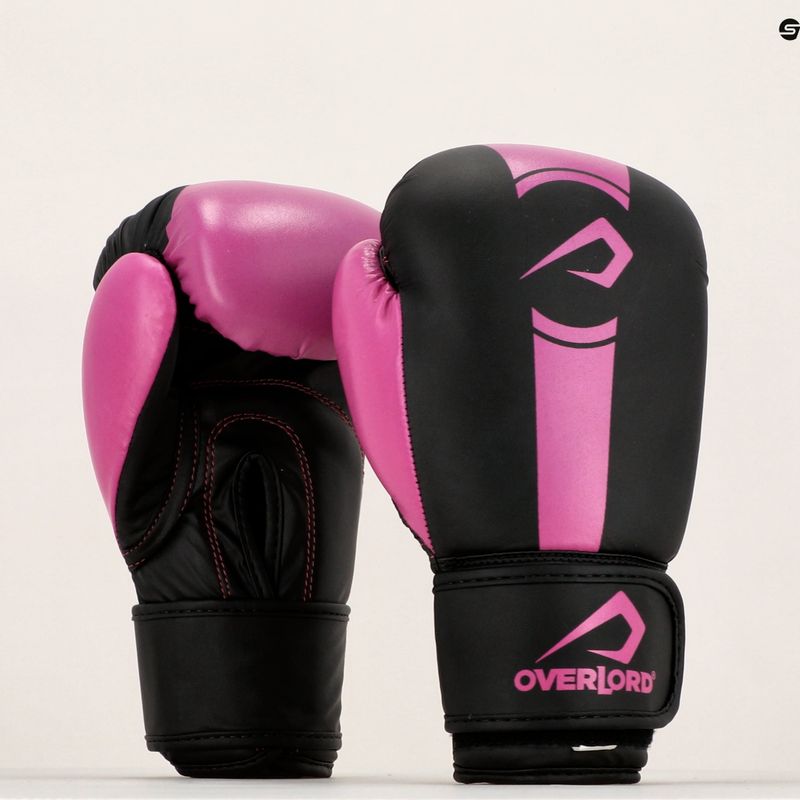 Guanti Overlord Boxer nero/rosa 11