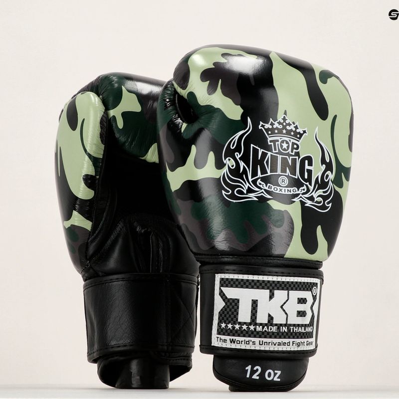 Top King Muay Thai Empower guantoni da boxe verdi 7