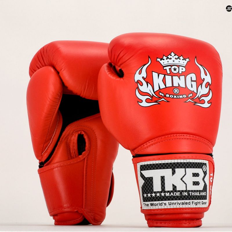 Top King Muay Thai Super Air guantoni da boxe rosso 7